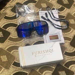 FURISHQI Polarized Blue Lens Sports Sunglasses – UV400 • Anti-Glare Shatterproof